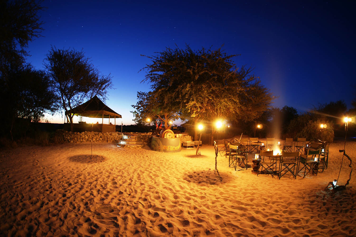 Abendstimmung-Kalahari-Botswana