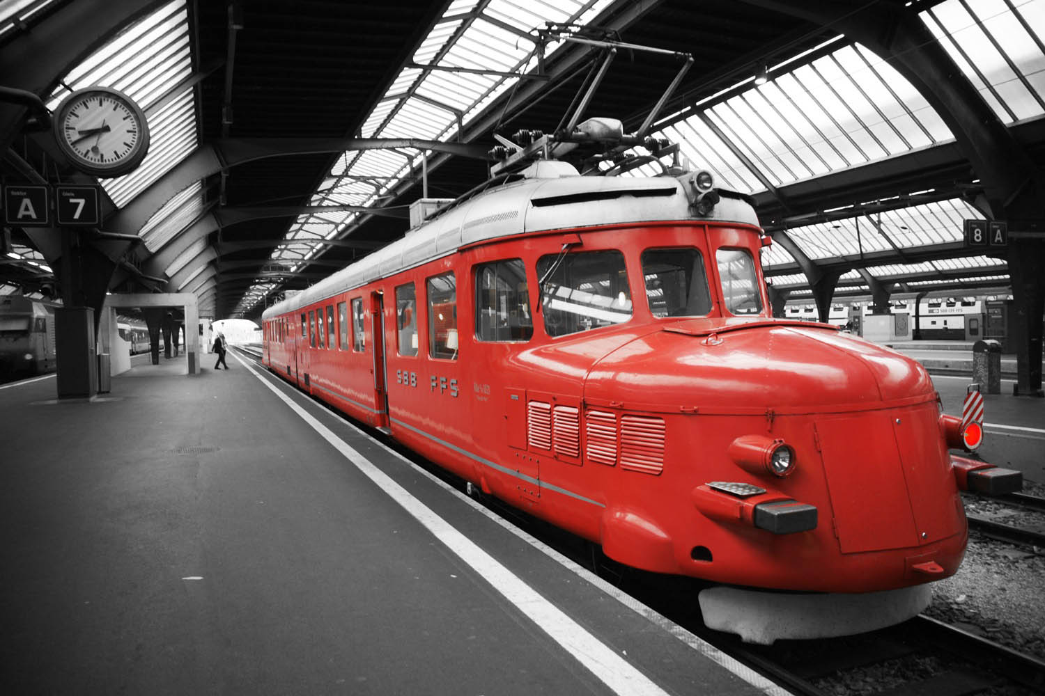 Firmenausflug-Farb-Graustufenfilter