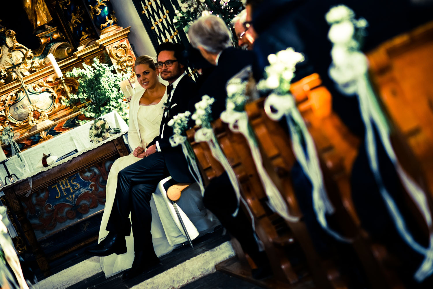 Trauungszeremonie-Farbkontrastfilter