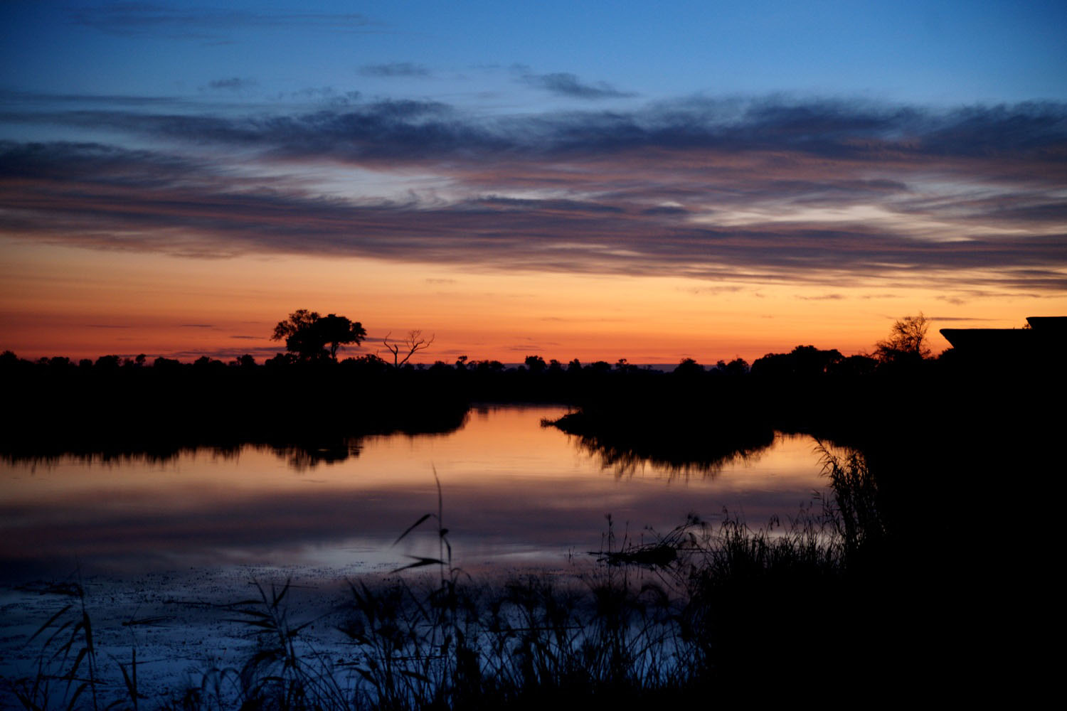 Sonnenuntergang-Okavango-Delta-Botswana